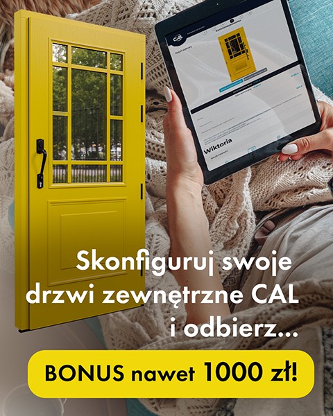 Październikowa promocja! Skonfiguruj drzwi i odbierz bonus do 1000 zł z marką CAL!