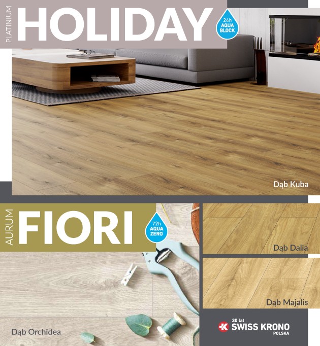 Promocja -10% na panele SWISS KRONO FIORI i HOLIDAY!