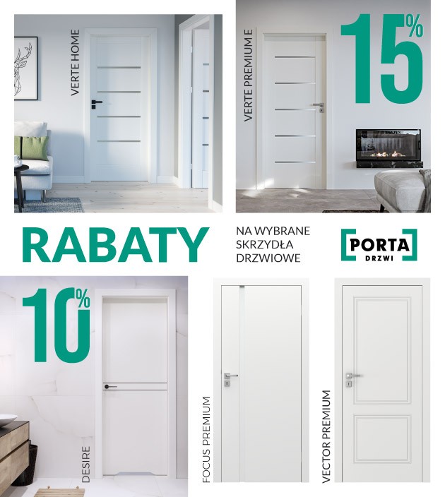 RABAT na wybrane skrzydła PORTA aż do 15%!