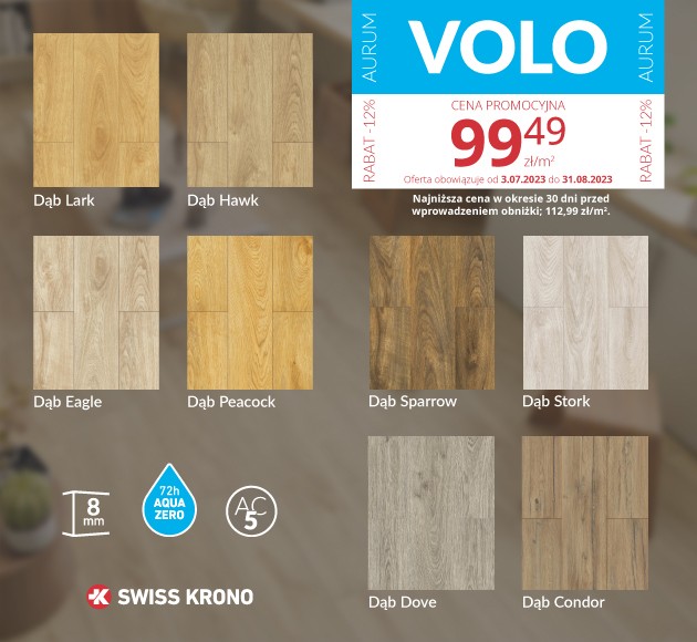 Spadają ceny laminatów VOLO SWISS KRONO