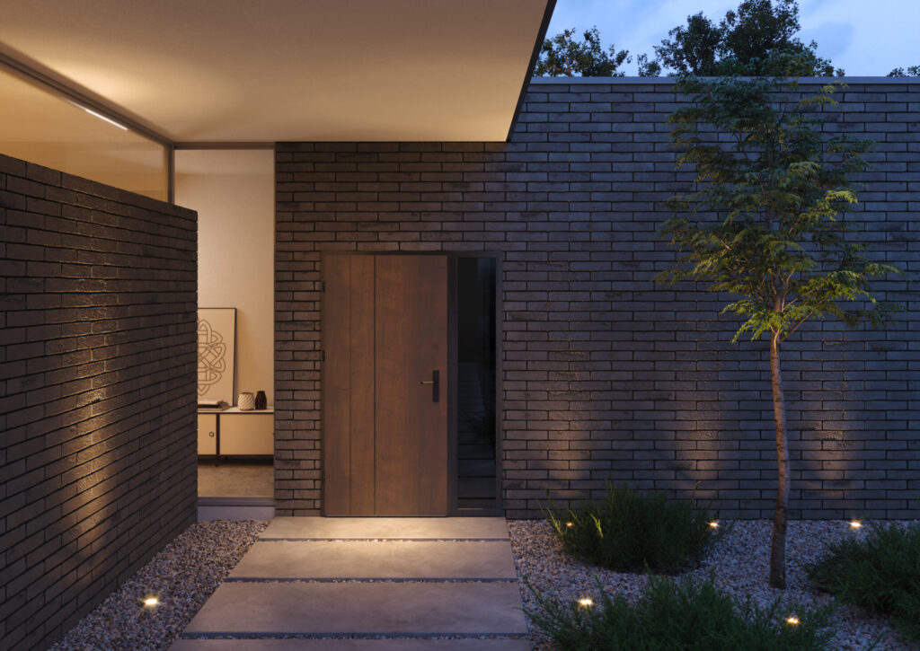 Jak wybrać najlepsze drzwi zewnętrzne do domu WZÓR FI01D_KLAMKA MANITOBA_WOODEC DĄB TURNER TOFFEE_NAŚWIETLE BLA - multiform