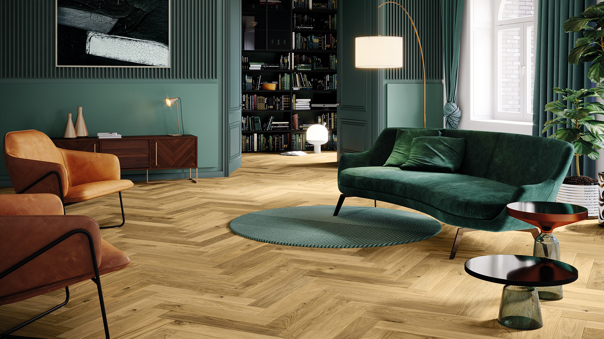 Podłoga z desek dębowych, jodła, klasyczny wzór, 130 cm.